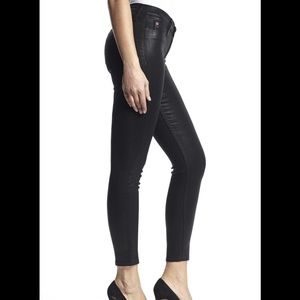 HUDSON Krista Super Skinny Waxed Jeans